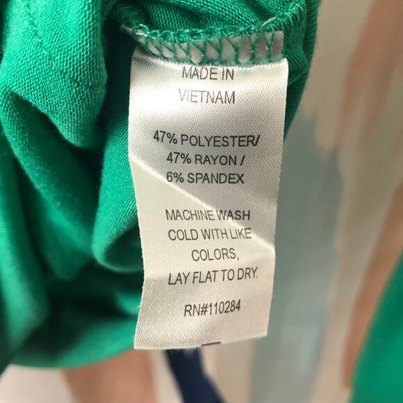 Cole Daniel Green and Cream Zip Front Hoodie Jacket Size Medium - Picture 9 of 10